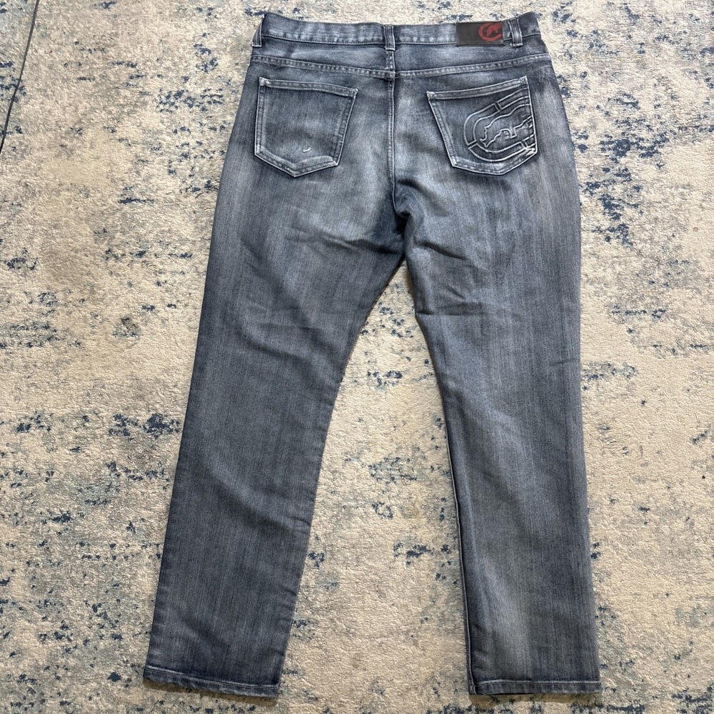 Ecko Unltd Jeans Mens 36x31 Blue Athletic Hip Hop Denim Streetwear EUC
